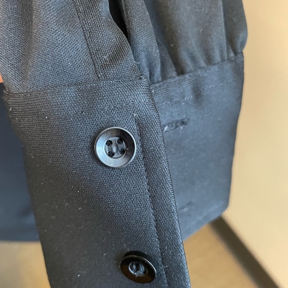 Paul Rodgers Intl long sleeve black classic button down women’s size small - Picture 5 of 7